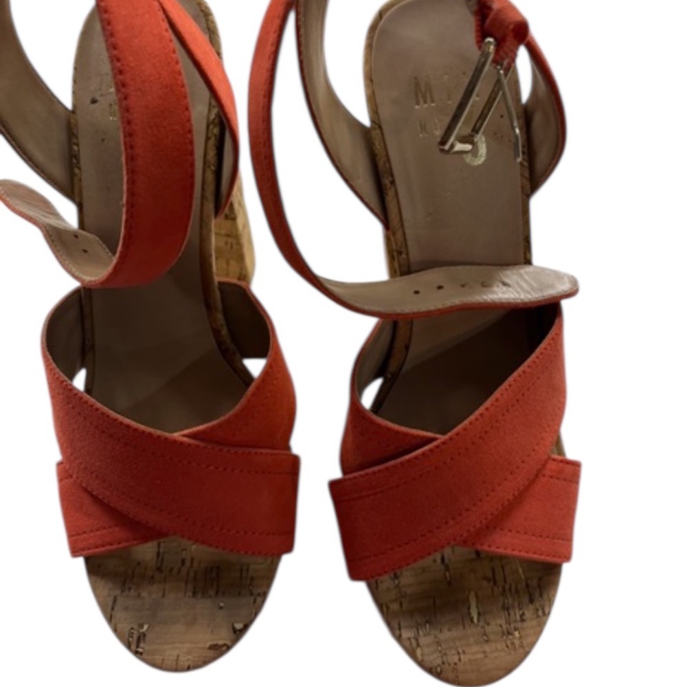 Mix No. 6 Lakita Strappy Platform Block Heel Shoes,Orange, coral, Size 7 - Picture 2 of 7